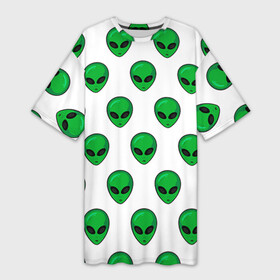 Платье-футболка 3D с принтом Пришелец ,  |  | инопланетянин | пришелец