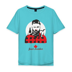 Мужская футболка хлопок Oversize с принтом Канадский лесоруб , 100% хлопок | свободный крой, круглый ворот, “спинка” длиннее передней части | Тематика изображения на принте: борода
