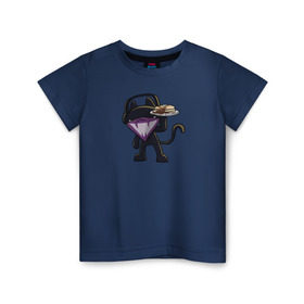 Детская футболка хлопок с принтом Monstercat , 100% хлопок | круглый вырез горловины, полуприлегающий силуэт, длина до линии бедер | cat | monenstercrat | monster | дабстеп | кот | музыка | электронная музыка