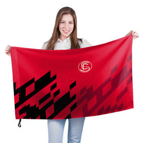 Флаг 3D с принтом Севилья , 100% полиэстер | плотность ткани — 95 г/м2, размер — 67 х 109 см. Принт наносится с одной стороны | sevilla | севилья | спорт | фк | футбол