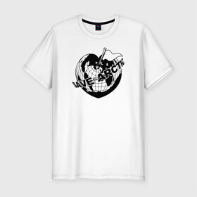 Мужская футболка премиум с принтом Save the arctic , 92% хлопок, 8% лайкра | приталенный силуэт, круглый вырез ворота, длина до линии бедра, короткий рукав | arctic | save | арктика