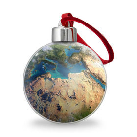 Ёлочный шар с принтом Земля , Пластик | Диаметр: 77 мм | земля | космос | планета