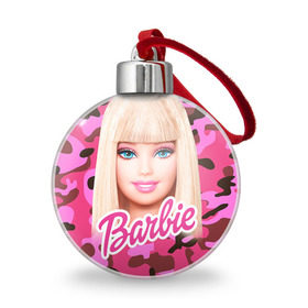 Ёлочный шар с принтом Барби , Пластик | Диаметр: 77 мм | swag | барки | девушкам | камуфляж | свэг