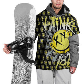 Накидка на куртку 3D с принтом Blink 182 , 100% полиэстер |  | Тематика изображения на принте: 