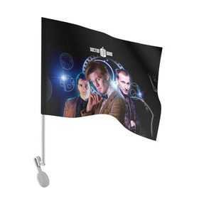 Флаг для автомобиля с принтом Доктор кто , 100% полиэстер | Размер: 30*21 см | doctor who | доктор кто | сериал