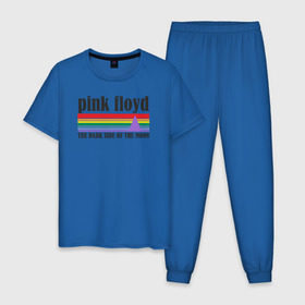 Мужская пижама хлопок с принтом pink floyd , 100% хлопок | брюки и футболка прямого кроя, без карманов, на брюках мягкая резинка на поясе и по низу штанин
 | pink floyd