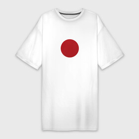Платье-футболка хлопок с принтом Япония минимализм ,  |  | круг | минимализм | японский флагяпония