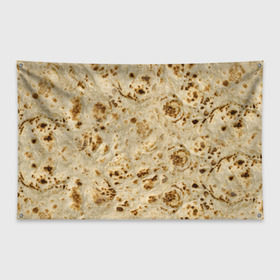 Флаг-баннер с принтом Лаваш , 100% полиэстер | размер 67 х 109 см, плотность ткани — 95 г/м2; по краям флага есть четыре люверса для крепления | Тематика изображения на принте: еда | лаваш | прикол | прикольные | хлеб