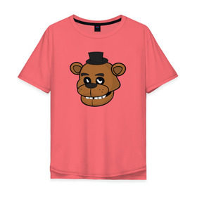 Мужская футболка хлопок Oversize с принтом Freddy , 100% хлопок | свободный крой, круглый ворот, “спинка” длиннее передней части | five nights at freddys | fnaf | freddy | фнаф