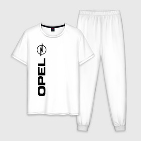 Мужская пижама хлопок с принтом OPEL , 100% хлопок | брюки и футболка прямого кроя, без карманов, на брюках мягкая резинка на поясе и по низу штанин
 | Тематика изображения на принте: opel опель