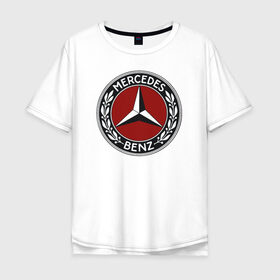 Мужская футболка хлопок Oversize с принтом Mercedes-Benz , 100% хлопок | свободный крой, круглый ворот, “спинка” длиннее передней части | mercedes benz мерседес