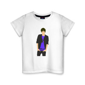 Детская футболка хлопок с принтом Никита Киоссе (Mband) , 100% хлопок | круглый вырез горловины, полуприлегающий силуэт, длина до линии бедер | Тематика изображения на принте: mband | группа | она вернется