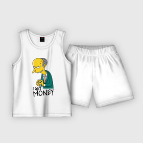 Детская пижама с шортами хлопок с принтом Mr Burns get money ,  |  | get | i | money | simpsons