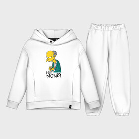 Детский костюм хлопок Oversize с принтом Mr Burns get money ,  |  | Тематика изображения на принте: get | i | money | simpsons