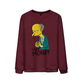 Мужской свитшот хлопок с принтом Mr Burns get money , 100% хлопок |  | get | i | money | simpsons