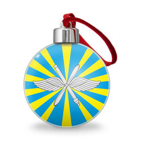 Ёлочный шар с принтом Флаг ВВС , Пластик | Диаметр: 77 мм | авиатор | авиация | герб | летчику