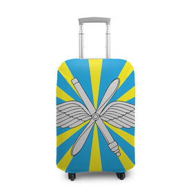 Чехол для чемодана 3D с принтом Флаг ВВС , 86% полиэфир, 14% спандекс | двустороннее нанесение принта, прорези для ручек и колес | авиатор | авиация | герб | летчику