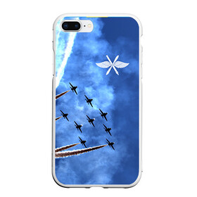 Чехол для iPhone 7Plus/8 Plus матовый с принтом Самолеты в небе , Силикон | Область печати: задняя сторона чехла, без боковых панелей | авиатор | авиация | ввс | герб | летчику | небо | самолет | флаг