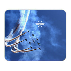 Коврик прямоугольный с принтом Самолеты в небе , натуральный каучук | размер 230 х 185 мм; запечатка лицевой стороны | авиатор | авиация | ввс | герб | летчику | небо | самолет | флаг