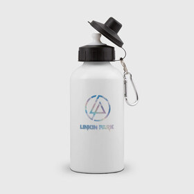 Бутылка спортивная с принтом Linkin park sky , металл | емкость — 500 мл, в комплекте две пластиковые крышки и карабин для крепления | Тематика изображения на принте: linkin | park | линкин | парк