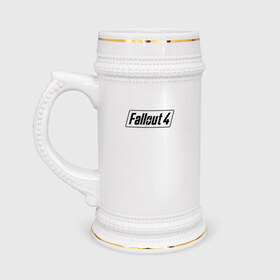 Кружка пивная с принтом Fallout 4 ,  керамика (Материал выдерживает высокую температуру, стоит избегать резкого перепада температур) |  объем 630 мл | 