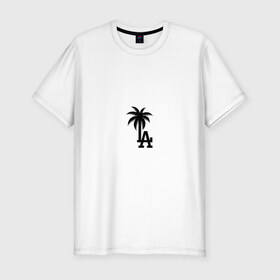 Мужская футболка премиум с принтом Los Angeles palm , 92% хлопок, 8% лайкра | приталенный силуэт, круглый вырез ворота, длина до линии бедра, короткий рукав | angeles | la | los | анджелес | ла | лос