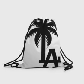 Рюкзак-мешок 3D с принтом Los Angeles palm , 100% полиэстер | плотность ткани — 200 г/м2, размер — 35 х 45 см; лямки — толстые шнурки, застежка на шнуровке, без карманов и подкладки | angeles | la | los | анджелес | ла | лос