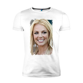 Мужская футболка премиум с принтом Britney Spears (retro style) , 92% хлопок, 8% лайкра | приталенный силуэт, круглый вырез ворота, длина до линии бедра, короткий рукав | Тематика изображения на принте: britney spears | бритни спирс | звезда | певица