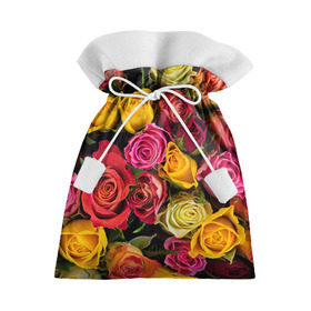 Подарочный 3D мешок с принтом Цветы , 100% полиэстер | Размер: 29*39 см | Тематика изображения на принте: flower | девушкам | розы | цветочки | цветы