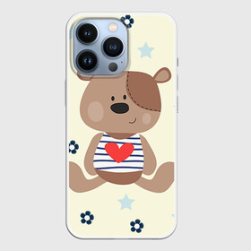 Чехол для iPhone 13 Pro с принтом Мишка ,  |  | девушкам | медведь | мишка | цветок