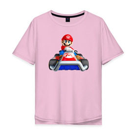 Мужская футболка хлопок Oversize с принтом Super Mario , 100% хлопок | свободный крой, круглый ворот, “спинка” длиннее передней части | 