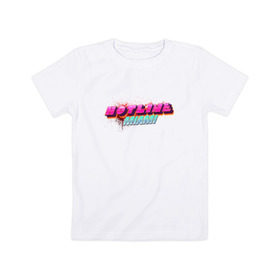 Детская футболка хлопок с принтом Hotline Miami 2 , 100% хлопок | круглый вырез горловины, полуприлегающий силуэт, длина до линии бедер | hotline miami