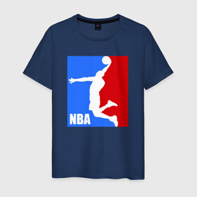 Мужская футболка хлопок с принтом NBA , 100% хлопок | прямой крой, круглый вырез горловины, длина до линии бедер, слегка спущенное плечо. | Тематика изображения на принте: basketball | nba | sport | баскетбол | нба | спорт