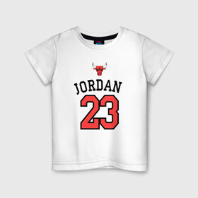 Детская футболка хлопок с принтом Jordan , 100% хлопок | круглый вырез горловины, полуприлегающий силуэт, длина до линии бедер | jordan