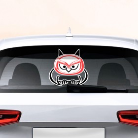 Наклейка на авто - для заднего стекла с принтом Mazda , ПВХ | Точные размеры наклейки зависят от выбранного изображения (ширина не больше 75 мм, высота не больше 45 мм) | 