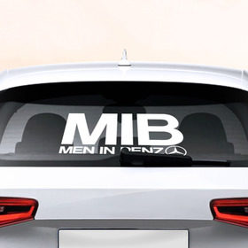Наклейка на авто - для заднего стекла с принтом Mercedes , ПВХ | Точные размеры наклейки зависят от выбранного изображения (ширина не больше 75 мм, высота не больше 45 мм) | автобренд | лого | машина | мерседес