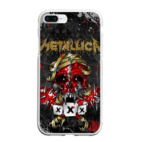 Чехол для iPhone 7Plus/8 Plus матовый с принтом METALLICA , Силикон | Область печати: задняя сторона чехла, без боковых панелей | metallica | rock | металлика | рок