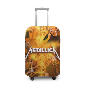 Чехол для чемодана 3D с принтом METALLICA , 86% полиэфир, 14% спандекс | двустороннее нанесение принта, прорези для ручек и колес | metallica | rock | металлика | метла | рок