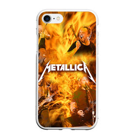 Чехол для iPhone 7/8 матовый с принтом METALLICA , Силикон | Область печати: задняя сторона чехла, без боковых панелей | metallica | rock | металлика | метла | рок