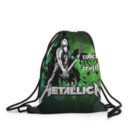 Рюкзак-мешок 3D с принтом METALLICA , 100% полиэстер | плотность ткани — 200 г/м2, размер — 35 х 45 см; лямки — толстые шнурки, застежка на шнуровке, без карманов и подкладки | металлика