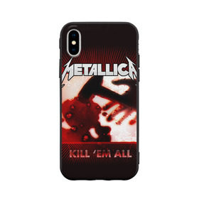 Чехол для Apple iPhone X силиконовый матовый с принтом METALLICA , Силикон | Печать на задней стороне чехла, без боковой панели | metallica | rock | металлика | рок