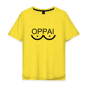 Мужская футболка хлопок Oversize с принтом Oppai ONEPUNCHMAN , 100% хлопок | свободный крой, круглый ворот, “спинка” длиннее передней части | anime | one | onepunchman | аниме