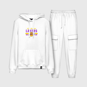 Женский костюм хлопок (с толстовкой) с принтом Los Angeles Lakers ,  |  | basketball | lakers | баскетболл | лос анджелес | нба