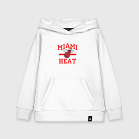 Детская толстовка хлопок с принтом Miami Heat , 100% хлопок | Круглый горловой вырез, эластичные манжеты, пояс, капюшен | basketball | nba | баскетболл | майами | нба | хит