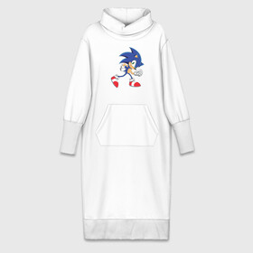 Платье удлиненное хлопок с принтом Sonic the Hedgehog ,  |  | sonic | sonic the hedgehogсега | олдскул | соник