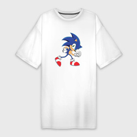 Платье-футболка хлопок с принтом Sonic the Hedgehog ,  |  | sonic | sonic the hedgehogсега | олдскул | соник