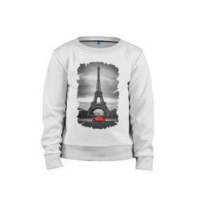 Детский свитшот хлопок с принтом Эйфелева башня , 100% хлопок | круглый вырез горловины, эластичные манжеты, пояс и воротник | france | paris | париж | франция | эйфелева башня