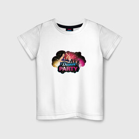 Детская футболка хлопок с принтом Dance party , 100% хлопок | круглый вырез горловины, полуприлегающий силуэт, длина до линии бедер | dance partyклуб | диско | музыка | пати | танцы