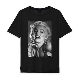 Мужская футболка хлопок Oversize с принтом Marilyn Monroe , 100% хлопок | свободный крой, круглый ворот, “спинка” длиннее передней части | marilyn monroe | актриса | мэрилин монро | певица