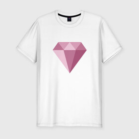 Мужская футболка премиум с принтом Бриллиант , 92% хлопок, 8% лайкра | приталенный силуэт, круглый вырез ворота, длина до линии бедра, короткий рукав | diamond | алмаз | бриллиант | минимал | простой и красочный рисунокminimal